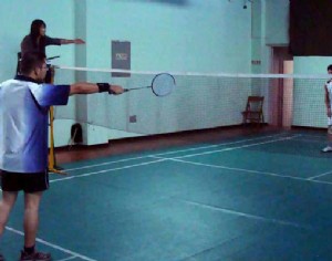 中立杯羽毛球賽比賽現(xiàn)場